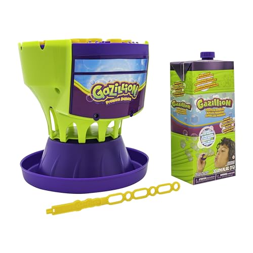 Gazillion Ultimate Bubble Craze Machine - Color Changing LED Lights - Easy-to-Use Bubble Maker - Perfect for Parties - Includes 1L Solution