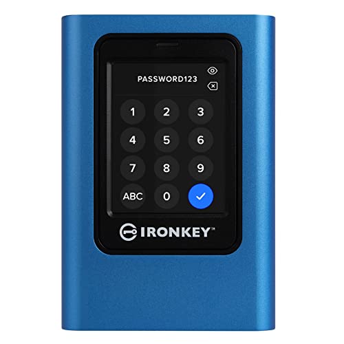 Kingston IronKey Vault Privacy 80 1.92TB External SSD | FIPS 197 | XTS-AES 256GB Encrypted | Touch Screen PIN | Secure Data Protection | IKVP80ES/1920G