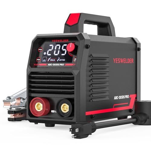 YESWELDER Stick Welder 205Amp Large LED Display Digital Inverter IGBT Welding Machine,110V/220V Dual Voltage Hot Start Portable MMA ARC Welder Machine
