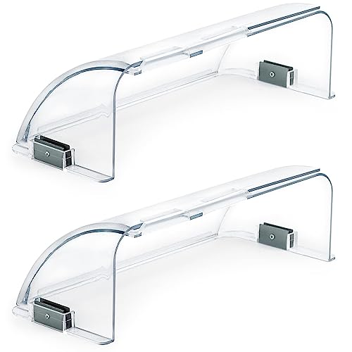 Air Vent Deflectors Adjustable Magnetic Heat and Air Deflector, AC Vent Adjustable Deflector Between 10' -14' for Home Ceiling Registers, Floor, Sidewall (2 Pack)