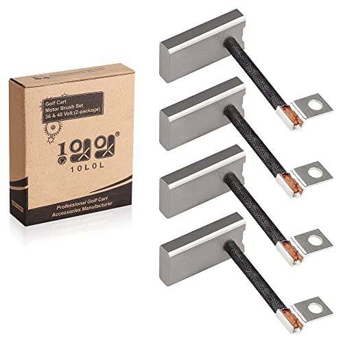 10L0L Golf Cart Starter Generator Brush Kit for EZGO, Club Car, Yamaha, OEM# 81-81200 26658-G01 101869302 JF2-81111-00-00 JF2-H1111-00-00, Set of 4