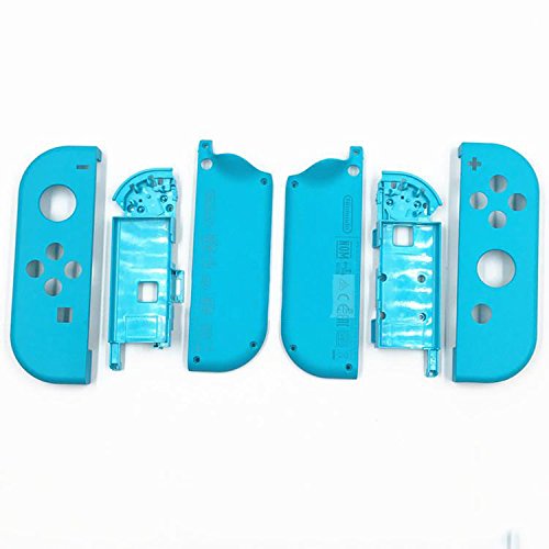 Replacement Hard Housing Shell Skin Case Cover Inner Frame for Nintendo Switch NS Joy-Con Controller (Blue Case +Frame)