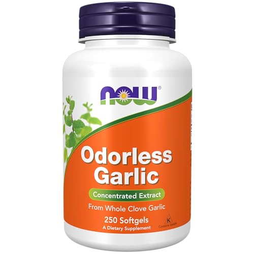 NOW Supplements, Odorless Garlic (Allium sativum), Concentrated Extract, 250 Softgels