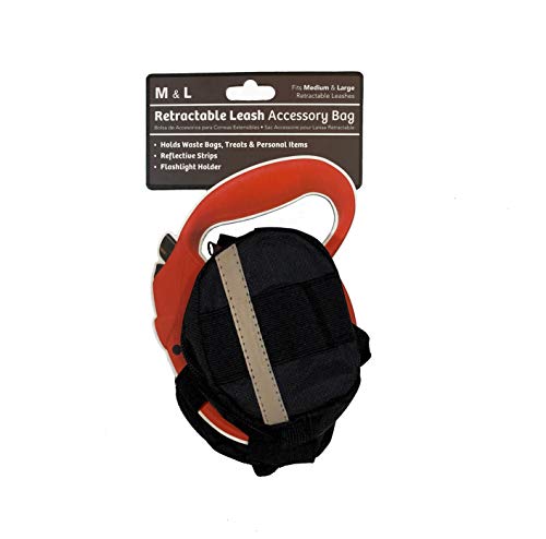 doggo Retractable Leash Accessory Bag for Large Retractable Leashes, Black