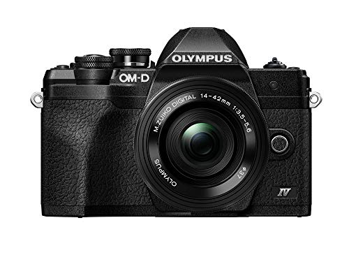 OM SYSTEM OLYMPUS E-M10 Mark IV Black Micro Four Thirds System Camera M.Zuiko Digital ED 14-42mm F3.5-5.6 EZ kit 20MP Sensor 5-Axis Image Stabilization 4K Video Wi-Fi
