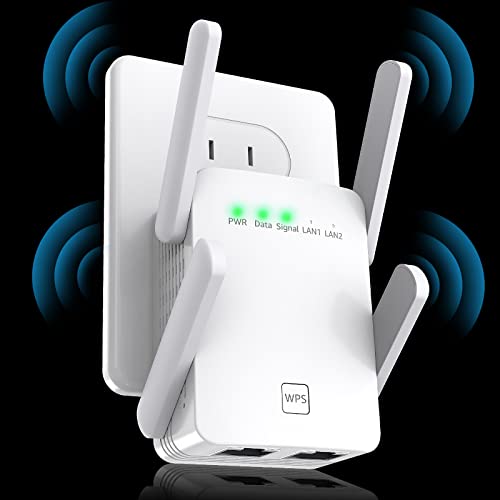 ZYGD Fastest WiFi Extender/Booster | 2023 Release Up to 74% Faster Broader Coverage Than Ever Signal Booster for Home Internet/WiFi Repeater,Covers 8470 Sq.ft,w/Ethernet Port,1-Tap Setup