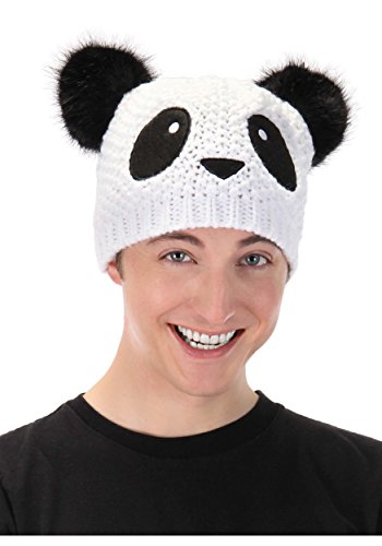 elope Panda Knit Beanie Standard White
