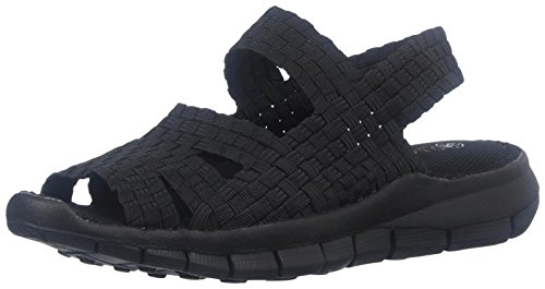 Bernie Mev womens Cindy Flat Sandal, Black, 7.5-8 US