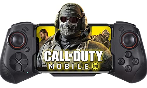 Megadream Mobile Gaming Controller for iPhone iOS Android PC Wireless Gamepad Joystick for iPhone 15/14/12/11, iPad, MacBook, Samsung Galaxy S22/S21/S20, TCL, Tablet, PC - 18+ Hour Battery Life - COD