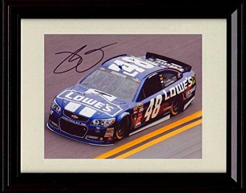 Jimmie Johnson Autograph Promo Print - #48 Car - Framed Print