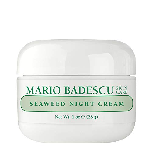 Mario Badescu Seaweed Night Cream for Women Anti Aging Oil-Free Moisturizer with Collagen & Sodium Hyaluronate, Ideal for Combination, Oily or Sensitive Skin, Moisturizes & Smooths Skin, 1 Fl Oz