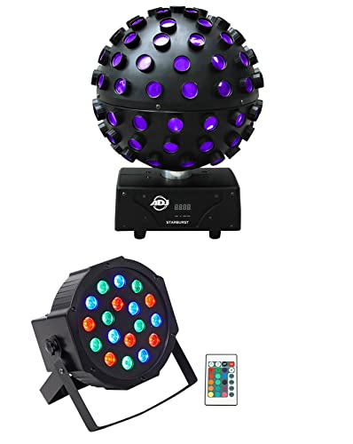 American DJ ADJ Starburst LED Sphere Shooting Beam Effect+Battery Par Light