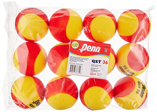 Penn QST 36 Tennis Balls - Youth Foam Red Tennis Balls for Beginners