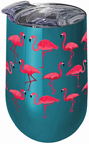 Spoontiques Flamingo Stainless Wine Tumbler