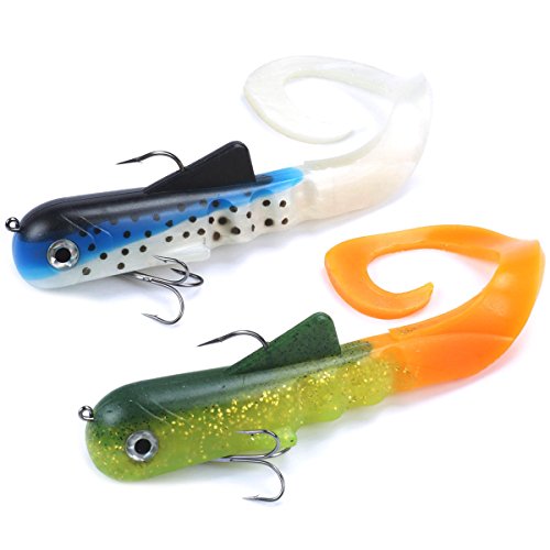 Mizugiwa 12'/30cm 115g Pike Musky Dawg Fishing Soft Bait Lure,Fishing Tackle Pack of 2