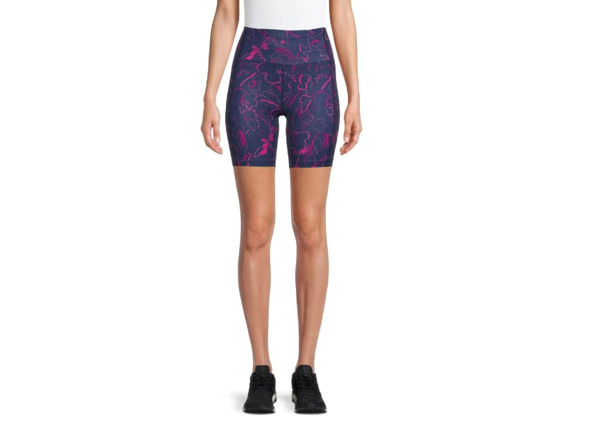 Avia Activewear Women's Bike Shorts (as1, Alpha, m, Regular, Regular, Sketch Floral)