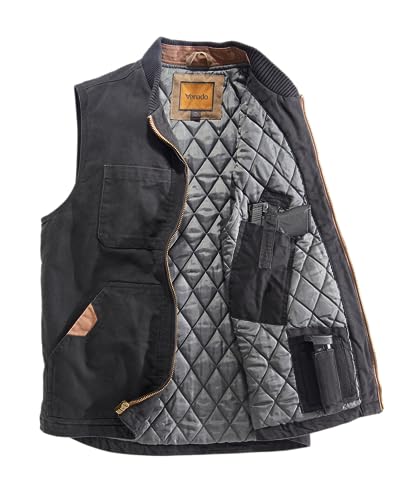 Venado Concealed Carry Vest for Men - Built-in Left and Right Handed Holster (Black, X-Large)