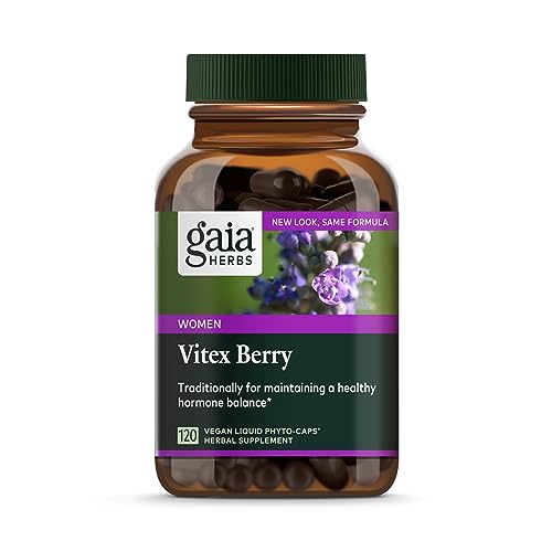Gaia Herbs Vitex Berry (Chaste Tree) - Supports Hormone Balance & Fertility for Women - Helps Maintain Healthy Progesterone Levels to Support Menstrual Cycle Health - 120 Vegan Caps (60-Day Supply)