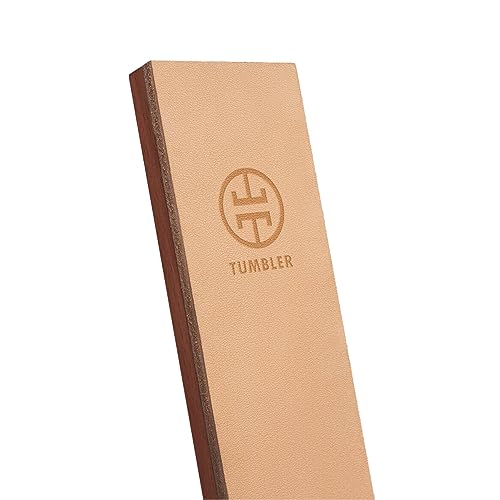 Tumbler Leather Strop for Knife Sharpening - Knife Strop Companion for Tumbler Knife Sharpener Kit - Genuine Leather Knife Sharpening Strop