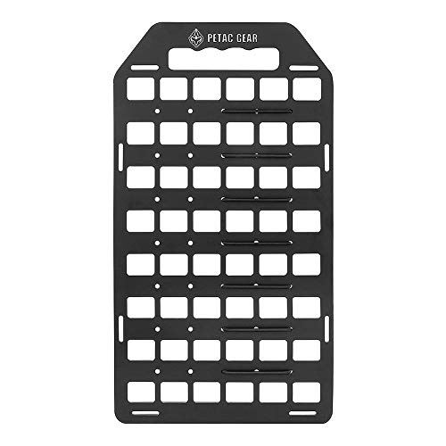 PETAC GEAR Rigid Insert MOLLE Panel Portable Gear Organizer with Carry Handle Backpack Bag Tactical Equipment Storage Pouches Holsters Holder Gun Rack Mount