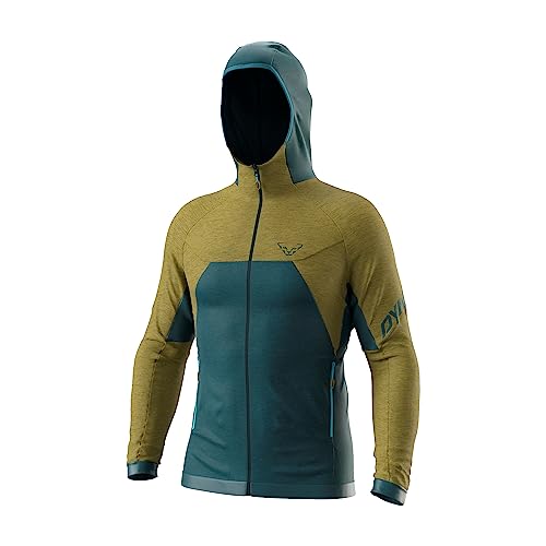 Dynafit Men's Tour Wool Thermal Hoody - Lightweight, Breathable Fleece Jacket - Army - X-Large
