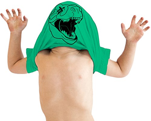 Toddler Ask Me About My Trex T Shirt Funny Cool Dinosaur Flip Humor Tee for Kids Funny Toddler Tee for Dinosaur Fans with Flip Design Green 5T