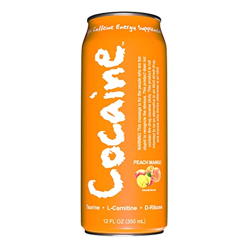 Energy Drink - Highly Caffeinated Energy Supplement (12 Pack) - 280 Mg Caffeine And Vitamins In Each 12oz Can - Tasty Peach Mango Flavor To Satisfy Sweet Cravings - The Rush Will Last You All Day!