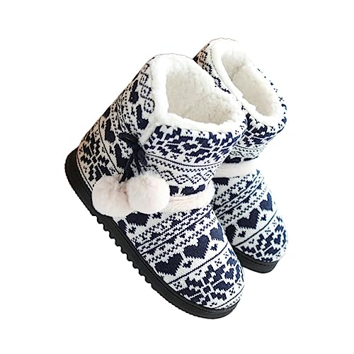 Healifty slippers for women indoor womens comfy slippers Faux Fur Slipper Boots comfy slippers for men womens slippers memory foam slippers for women Indoor Boots plush shoes soft women's