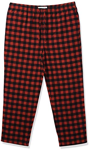 Amazon Essentials Men's Flannel Pajama Pant (Available in Big & Tall), Red Buffalo Plaid, Medium