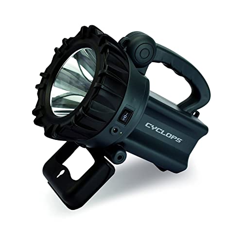Cyclops Rechargeable Portable Handheld 10-Watt 850 Lumens Spotlight with AC/DC Charger/12V DC Car Plug Adapter