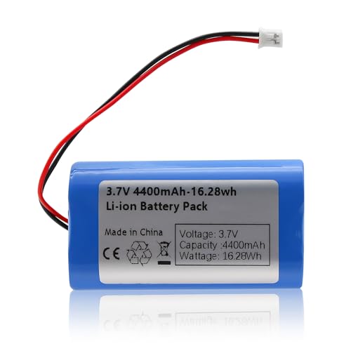 Qimoo 3.7V 4400mah-16.28Wh Rechargeable Battery Pack Lithium Ion Batteries with PH2.0mm Connector for DIY Electronics Products, Toys, Lighting, Bluetooth Equipment