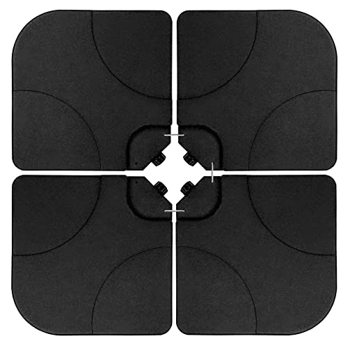 Simple Deluxe 4-Pieces Heavy-Duty Base Cantilever Offset Patio Umbrella Stand 1, New Black