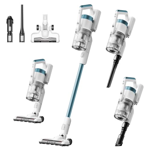 Eureka NEC280TL RapidClean Pro Cordless Cleaner for Hard Floors, Lightweight Vacuum LED Headlights, Convenient Stick and Handheld Vac, White