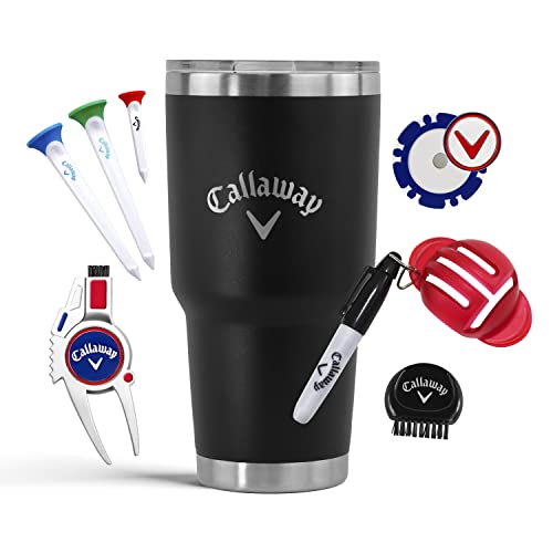 Callaway Tumbler & Golf Accessories Gift Set Black 30 oz