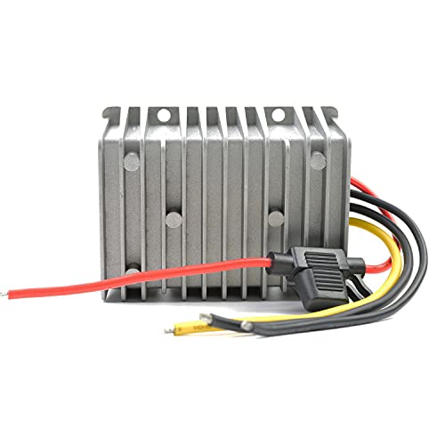 QJFCare Golf Cart DC/DC Converter Regulator 36V 48V Step Down to 12V 20A 240W, Power Supply Module Buck Transformer, Waterproof Voltage Reducer, for Golf Cart, Forklifts, Car, Truck