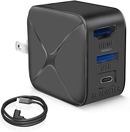 Switch Dock Charger Adapter for Nintendo Switch OLED, ECHTPower Switch Docking Station for TV, 3 in 1 Portable Switch Travel TV Dock, Switch AC Adapter, Supports 4k HDMI, USB 3.0 Port, Type-C