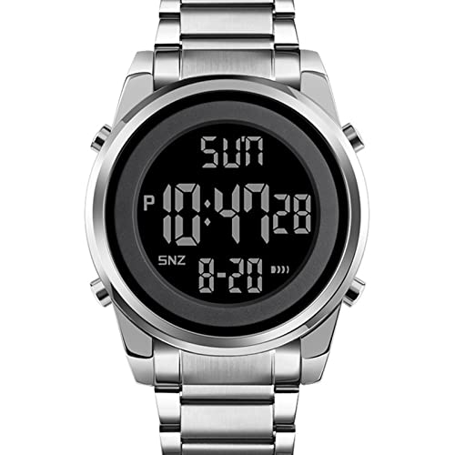 BURK 1611SI Men's Watches Women Unisex Digital Watch Fashion Sports Stainless Steel Waterproof Wristwatch Fashion Luxury