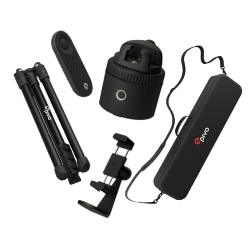 Pivo Pro Real Estate Pack - Auto Tracking Smartphone Holder & Tripod Mount for Content Creators and Realtors with 360° Handsfree Video Recording with Remote Control and Travel Case