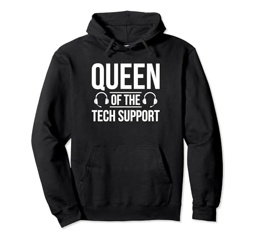 Queen Of The Tech Support IT Hotline Technician Pullover Hoodie