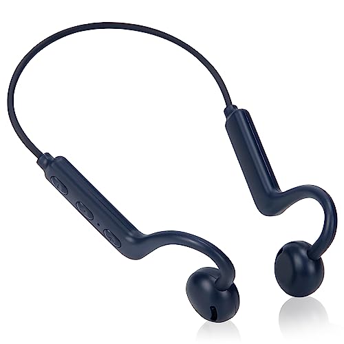 DOVIICO Open Ear Air Conduction Headphones Wireless Bluetooth 5.3 Out of Ear Headphones with Built-in Mic, Enhanced Bass, 10 Hours Play Time, Dual Stereo Drivers Music Sports Earphones(Blue)