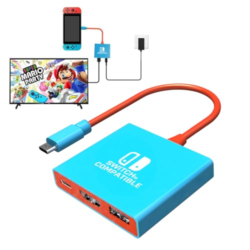 Switch Dock for Nintendo Switch Docking Station, Portable Switch TV Adapter Support 4K/60HZ Switch TV Dock Mode Compatible Steam Deck/Nintendo Switch OLED, Switch Travel Dock with HDMI2.0 USB3.0 Port