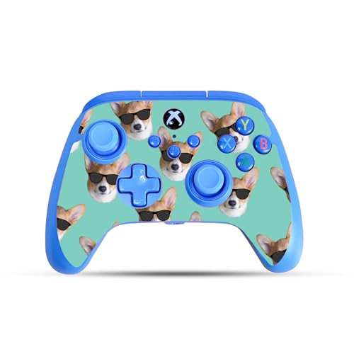 Gaming Skin Compatible with PowerA Xbox Series X|S Enhanced Wired Controller - Cool Corgi - Premium 3M Vinyl Protective Wrap Decal Cover - Easy to Apply | Crafted in The USA by MightySkins