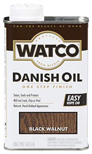 Rust-Oleum Watco 65351 Danish Oil Wood Finish, Pint, Black Walnut