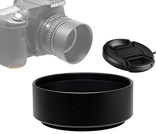 Fotasy Metal 49mm Lens Hood, 49 mm Hood Shade, Compatible with Standard Prime Lense with 49mm Filter Thread Diameter, Screw-in, with 58mm Lens Cap