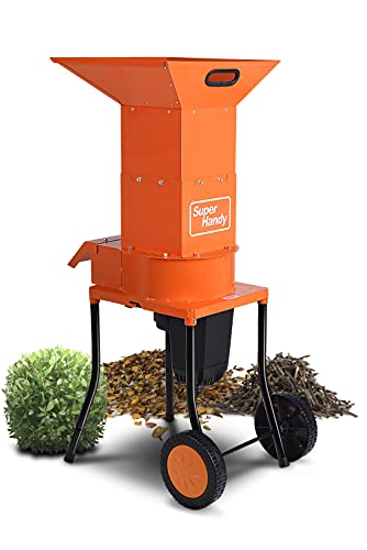 SuperHandy Leaf Mulcher Shredder Electric Green and Waste Management Heavy Duty 120V AC 11' Inch Cutting Blade .5' Inch Cutting Capacity for Leaves, Grass, & Clippings