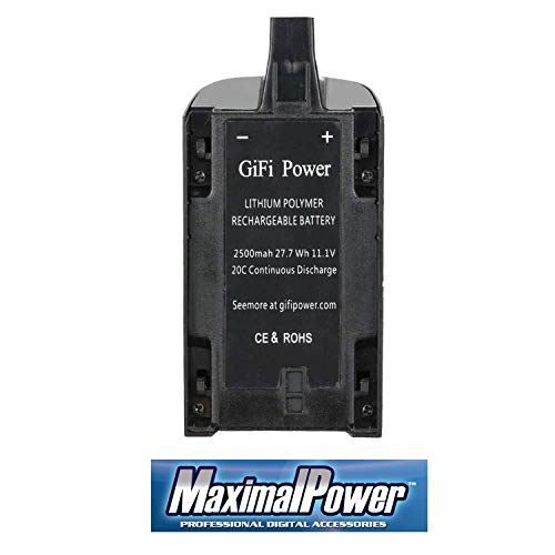 MaximalPower Li-Po Lithium-Polymer Rechargeable Battery for Parrot Bebop 3.0 2500mAh 27.7Wh 11.1V 20C Continuous Discharge (1 Pack)