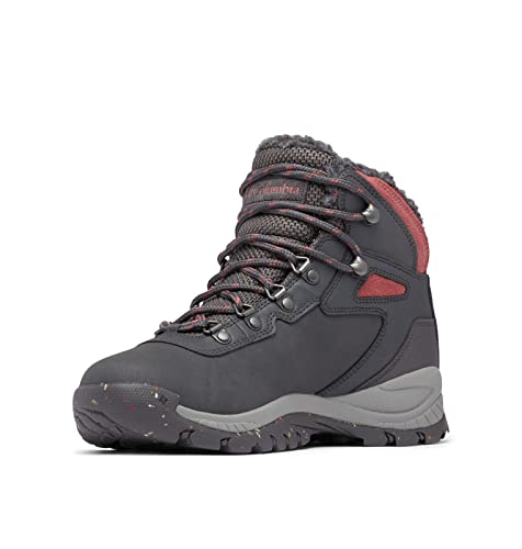Columbia Women's Newton Ridge Waterproof Omni-Heat II, Dark Grey/Beetroot, 8.5