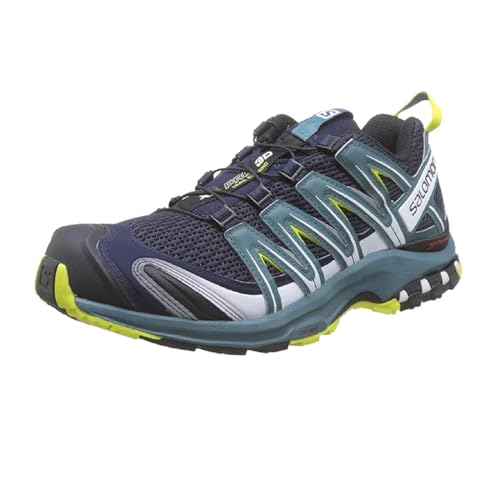 Salomon Men's XA PRO 3D Trail Running Shoes for Men, Navy Blazer / Hydro / Evening Primrose, 13