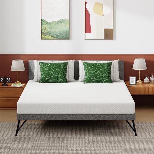 Queen Mattress 6 inch Gel Memory Foam Mattress Queen Mattresses Medium Firm Mattresses for Cool Sleep Relieving Pressure Relief CertiPUR-US Certified Mattress in a Box