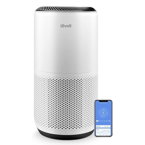 LEVOIT Air Purifiers for Home Large Room Up to 1980 Ft² in 1 Hr With Air Quality Monitor, Smart WiFi and Auto Mode, 3-in-1 Filter Captures Pet Allergies, Smoke, Dust, Pollen, Core 400S, White